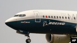 Picha ya ndege aina ya Boeing 737 Max .