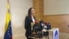 María Corina Machado ofrece una rueda de prensa en Caracas el 4 de julio de 2023.