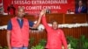 Daniel Chapo, Presidente eleito, e Filipe Nyusi, Presidente de Moçambique
