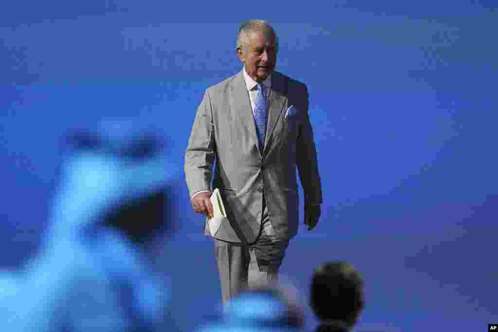 Britain's King Charles III attends an opening ceremony at the COP28 U.N. Climate Summit, in Dubai, United Arab Emirates.