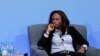 Isha Johansen, présidente de la fédération sierra leonaise de football, lors d'une conférence à Londres, Angleterre, le 12 mai 2016