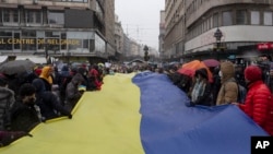 Arhiva - Skup podrške Ukrajini u Beogradu, Srbija, 22. marta 2022.