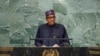 President of Nigeria Muhammadu Buhari addresses the United Nations General Assembly on Sept. 21, 2022 at U.N. headquarters. In a recent newspaper opinion piece, he expressed frustration that Africa has been suffering disproportionately from climate change.