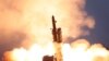 A projectile is fired during North Korea's missile tests in this undated picture released by North Korea's Central News Agency (KCNA) on November 28, 2019.