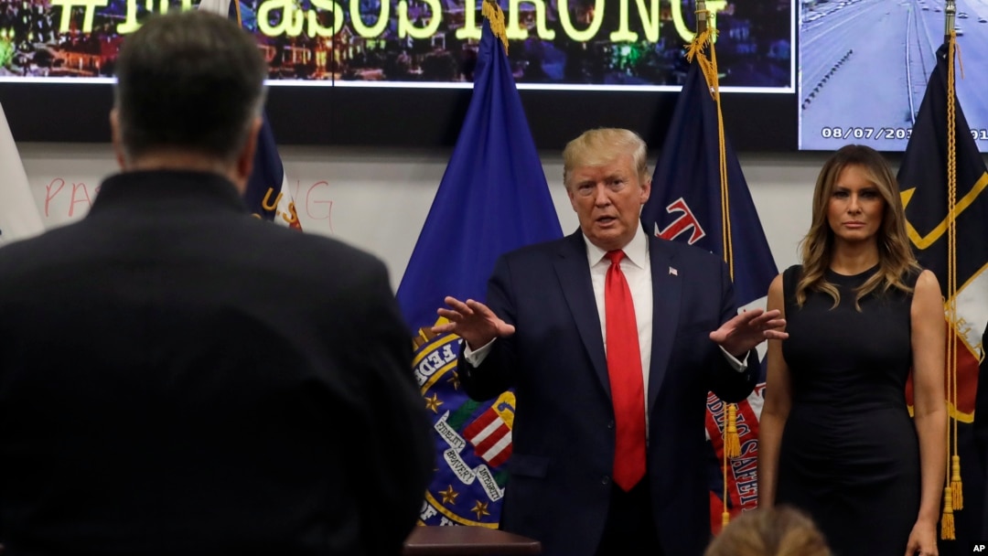 Predsednik SAD Donald Tramp i prva dama Melanija tokom posete El Pasu, u Teksasu, 7. avgust 2019.