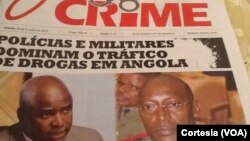 Capa do jornal angolano "O Crime"