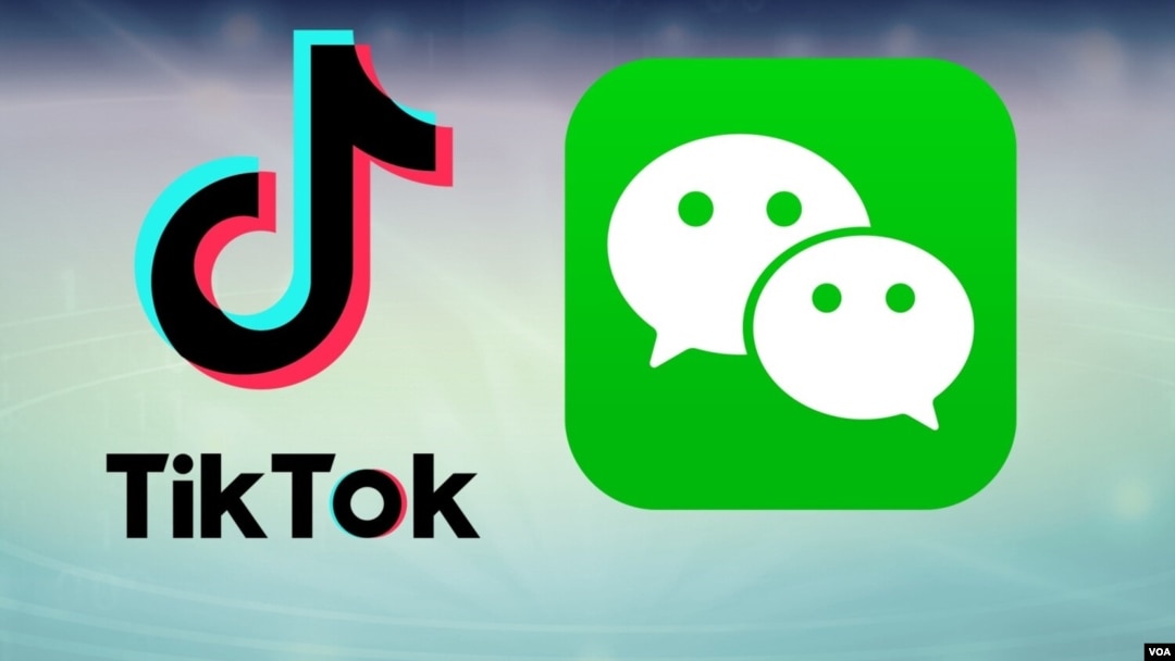 Logoi aplikacija TikTok and ViČat (WeChat)