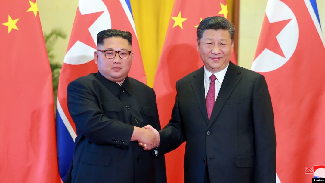 김정은 북한 국무위원장(왼쪽)과 시진핑 중국 국가주석 (자료 사진)