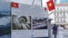 越南胡志明市正在兴建的107公里的地铁就是由日本ODA提供的资金，越南政府在每个日本援助的工程现场都有醒目的说明（美国之音歌篮拍摄）
