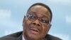 FILE - Malawi's President Peter Mutharika meets with reporters at the conclusion of the US-Africa Summit at the Institute of Peace in Washington.