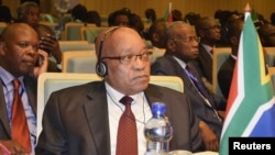 South Africa's President Jacob Zuma attends the leaders meeting at the African Union (AU) in Ethiopia's capital Addis Ababa, July 14, 2012. 