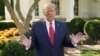 El presidente Donald Trump en su intervención grabada el miércoles, 7 de octubre de 2020, en el que actualizó a los estadounidenses sobre su estado de salud.