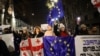 Проевропейские демонстранты на акции протеста против переноса правительством Грузии переговоров о вступлении в Европейский союз. Тбилиси, 11 декабря 2024 г.