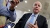 Senate Armed Services Committee Chairman Sen. John McCain, R-Ariz., speaks to reporters on Capitol Hill in Washington, March 8, 2017.