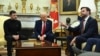 Президент США Дональд Трамп, президент Украины Владимир Зеленский и вице-президент Джей Ди Вэнс во время встречи в Овальном кабинете Белого дома. 28 февраля 2025 года.