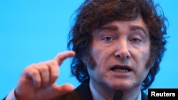 El presidente de Argentina, Javier Milei, habla durante un evento de negocios en Buenos Aires, Argentina, el 26 de marzo de 2024.