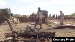 Scene of al-Shabab attack in Beledweyne, Oct. 25, Somalia 2016. (Photo: Courtesy Mohamed Osman Makaran)