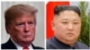 From left, U.S. President Donald Trump and North Korean leader Kim Jong Un.