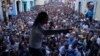 María Corina Machado, candidata presidencial de Vente Venezuela, hablar durante un mitin en el estado Carabobo, el 5 de octubre de 2023. Machado lidera las encuestas de cara a las primarias opositoras del próximo domingo.