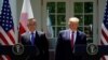 Los presidentes Trump, a la derecha, y Duda durante una rueda de prensa conjunta celebrada en la Casa Blanca, el 12 de junio de 2019.
