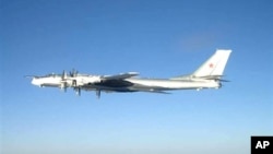 한국 동해상에 출몰한 러시아 폭격기 TU-95. (자료사진)