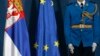 Zastave Republike Srbije i Evropske Unije, Foto: AP/Darko Vojinović