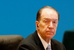 រូបឯកសារ៖ លោក David Malpass ប្រធានធនាគារពិភពលោក (World Bank) ចូលរួមកិច្ចប្រជុំមួយនៅទីក្រុងប៉េកាំង ប្រទេសចិន កាលពីថ្ងៃទី ១៩ ខែវិច្ឆិកា ឆ្នាំ ២០១៩។