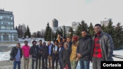 Alunos santomenses em Moscovo na aprovação do estatuto da asssociação