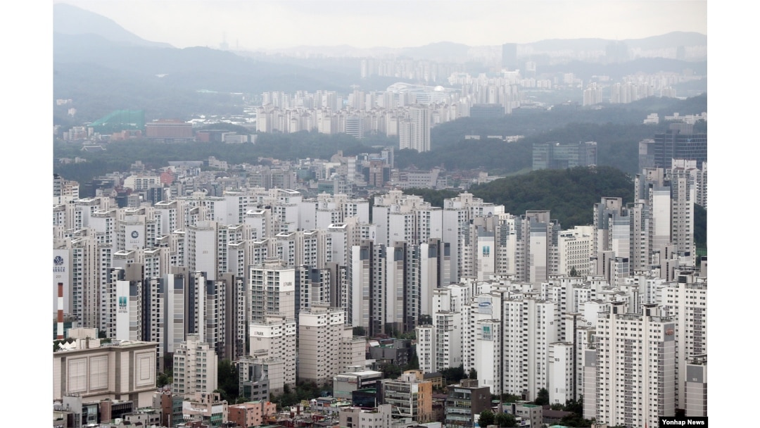 대규모 아파트단지가 몰려 있는 서울 강남구 일대 전경.