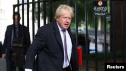 Le secrétaire ministre britannique des Affaires étrangères, Boris Johnson à Londres, en Grande-Bretagne, le 3 juillet 2018.