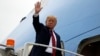 President Donald Trump leaves O'Hare International Airport after speaking at the International Association of Chiefs of Police Annual Conference and Exposition, Oct. 28, 2019, in Chicago. 
