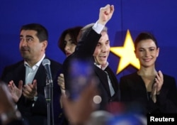 Osnivač stranke Gruzijski san Bidzina Ivanishvili govori nakon objavljivanja rezultata izlazne ankete na parlamentarnim izborima, u sjedištu stranke Gruzijski san u Tbilisiju, 26. oktobra 2024. godine.