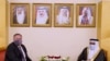 US Secretary of State, Mike Pompeo meets with Bahrain Foreign Minister Abdullatif bin Rashid al-Zayani during his visit to Manama, Bahrain, Aug. 25, 2020. (Bahrain News Agency/Handout via Reuters) 