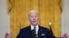 El presidente de EE. UU., Joe Biden, brinda una actualización sobre Rusia y Ucrania durante los comentarios en la Sala Este de la Casa Blanca en Washington, EE. UU., el 22 de febrero de 2022. 