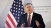 U.S. Secretary of State Mike Pompeo speaks during a news conference in Vienna, Austria, Aug. 14, 2020. 