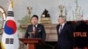尹锡悦抵美后第一场正式活动是会见网飞（Netflix）共同首席执行官泰德·萨兰多斯（Ted Sarandos）。（路透社转发）