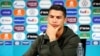 Cristiano Ronaldo lors d'une conférence de presse à Budapest le 14 juin 2021.