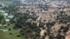 A picture shows an aerial view of a camp of internally displaced people in Minkammen, 25 kilometres (16 miles) south of Bor, Jan. 10, 2014.