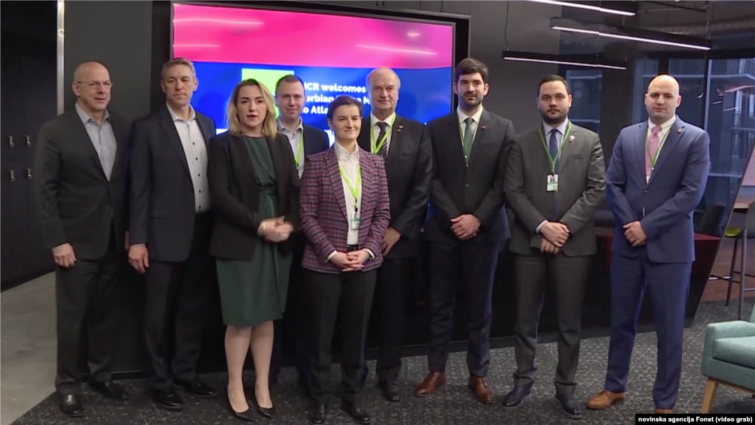 Premijerka Srbije Ana Brnabić u okviru svoje posete SAD obišla kompaniju NCR, Foto: Video grab