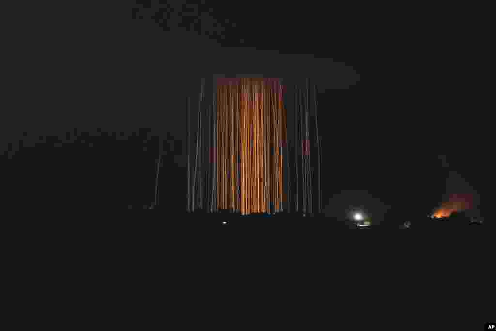 Israeli shelling hit an area in southern Lebanon as seen from northern Israel, Sept. 30, 2024.