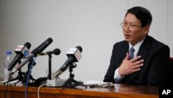 북한은 지난 2014년 2월 자신들이 억류한 한국인 개신교 선교사 김정욱 씨의 기자회견 장면이라며 영상을 공개했다.