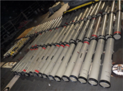 On Feb. 9, 2020, U.S. authorities seized three type “358” surface-to-air missiles (above) and 150 “Dhelaveih” anti-tank guided missiles (below).
